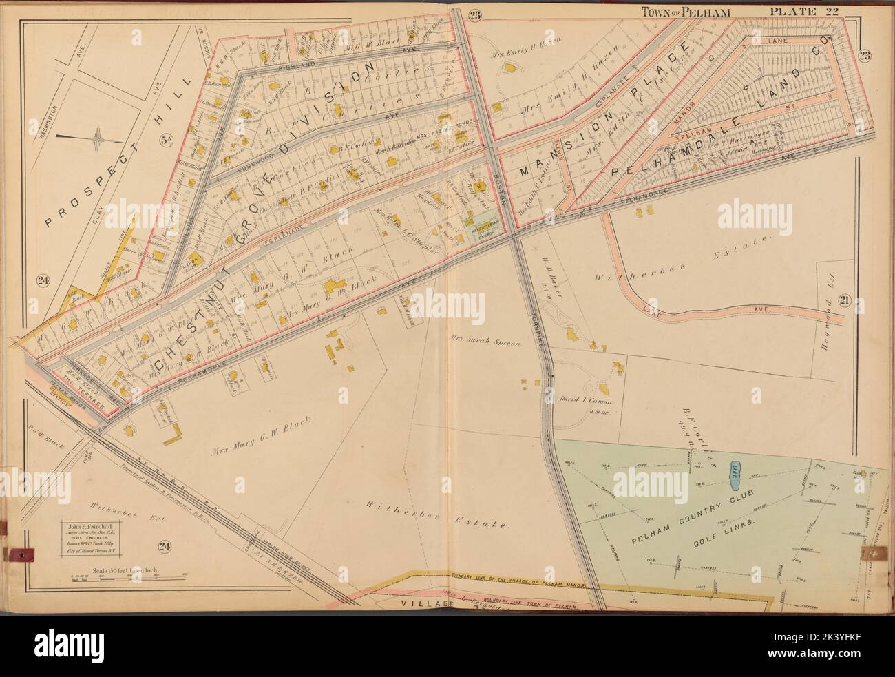 Mount Vernon, Double Page Plate No. 22 Map bounded by Highland Ave
