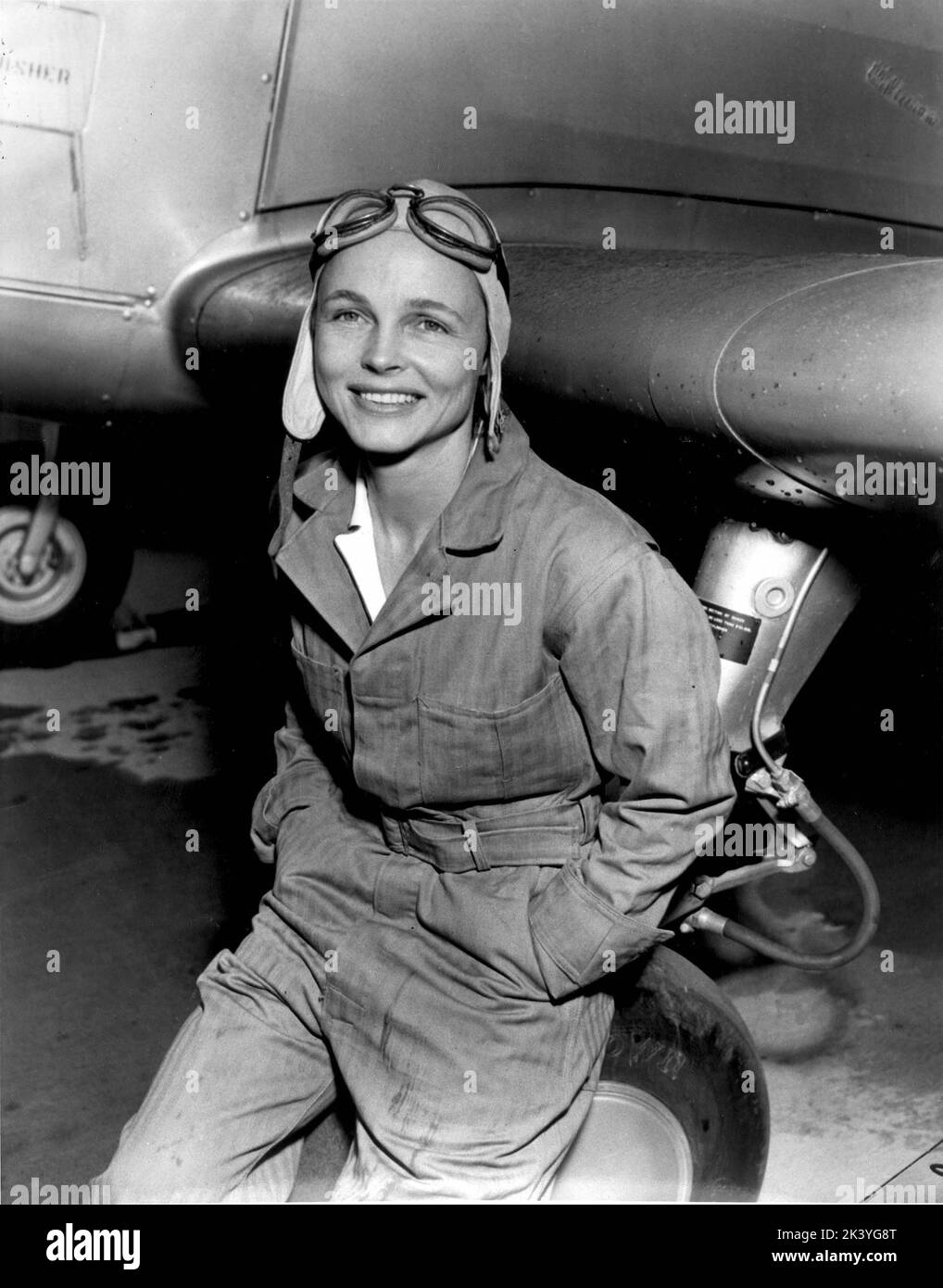 Mrs. Betty Gillies was the first woman pilot to be "flight checked" and