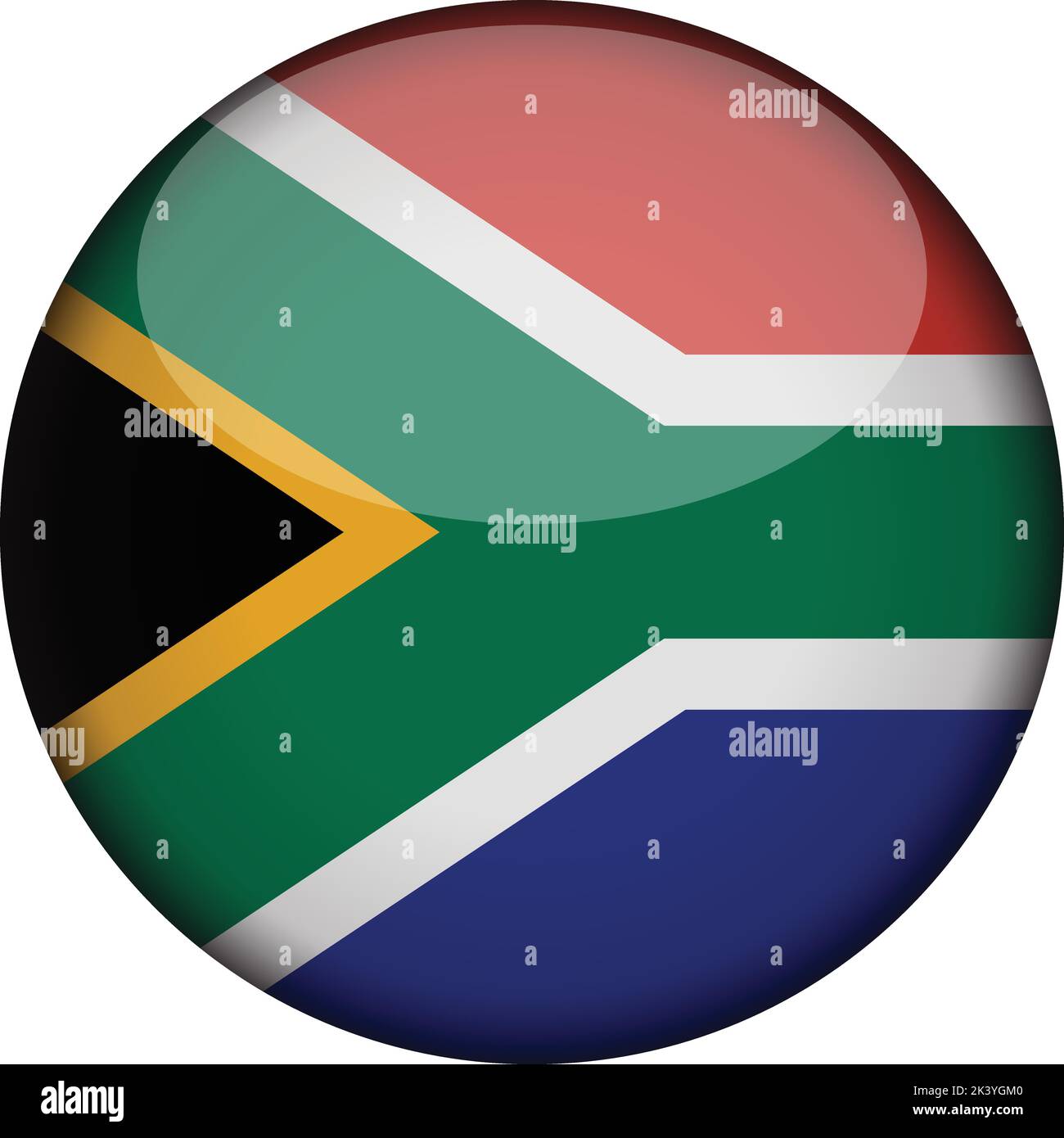 south africa Flag in glossy round button of icon. south africa emblem ...