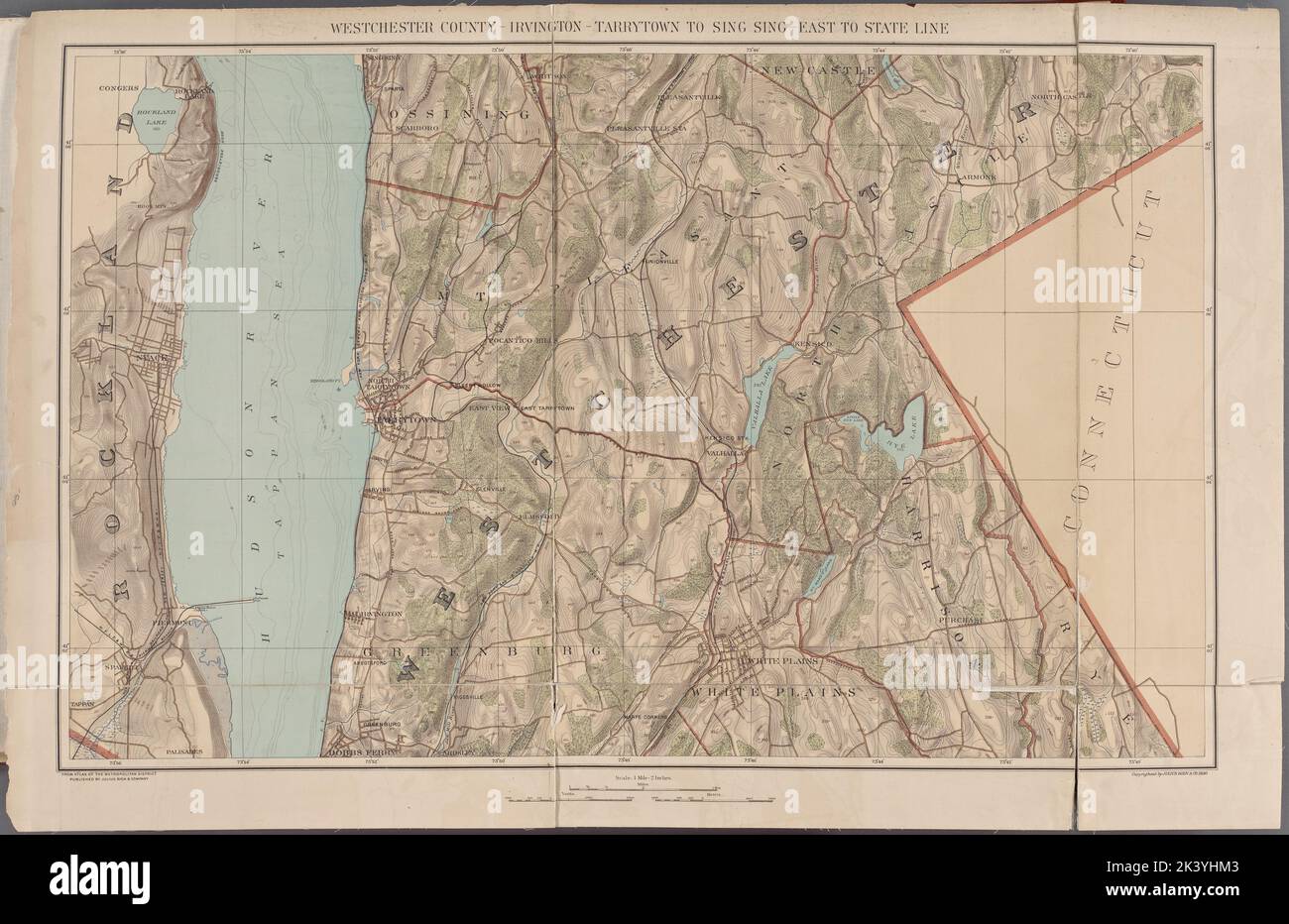 Westchester, Double Page Plate Map of Westchester County, Irvington