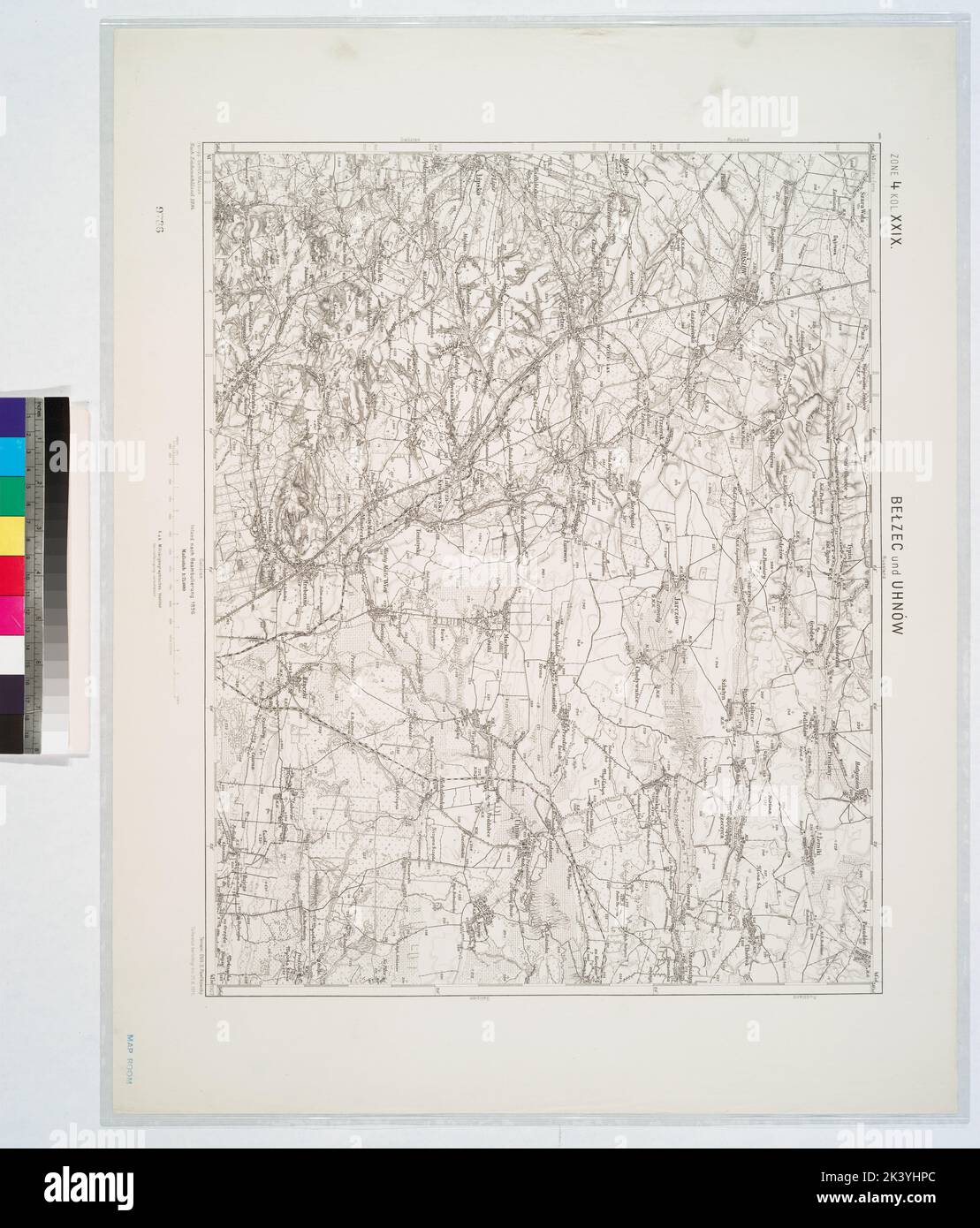 Belzec und Uhnow. Cartographic. Maps, Topographic maps. 1911. Lionel