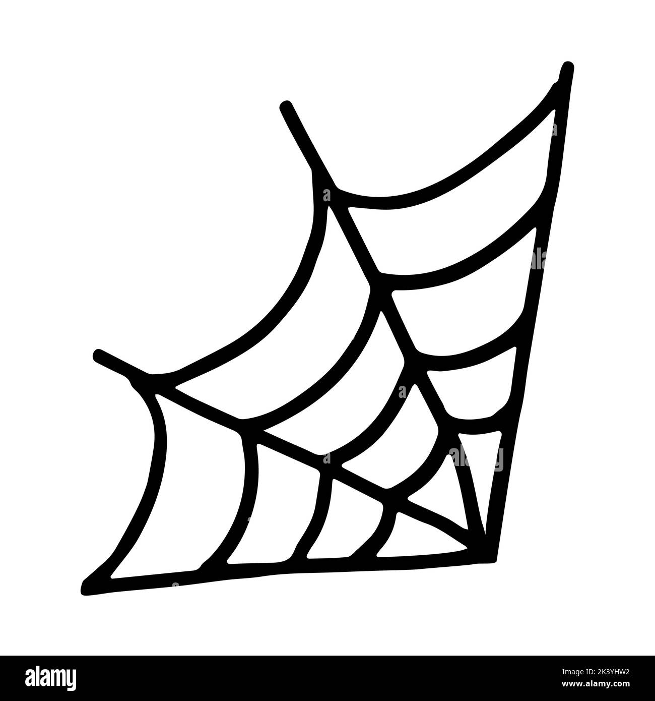 Doodle image of a black web. Vector illustration Stock Vector