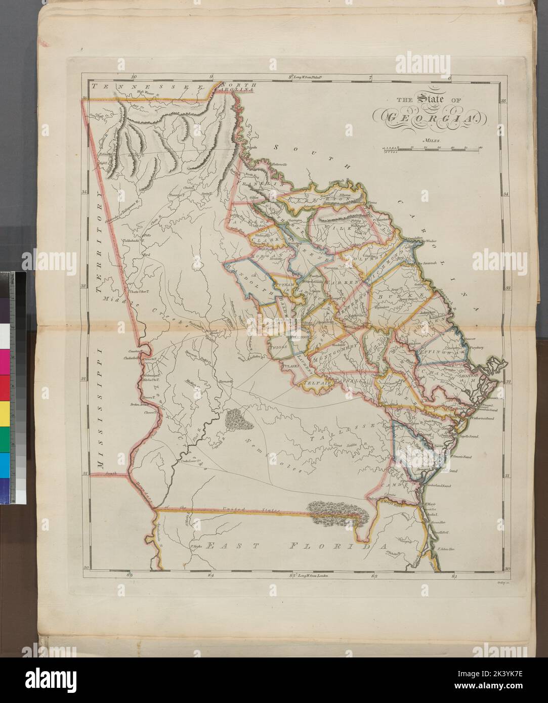The State of Georgia Cartographic. Maps. 1814. Lionel Pincus and 