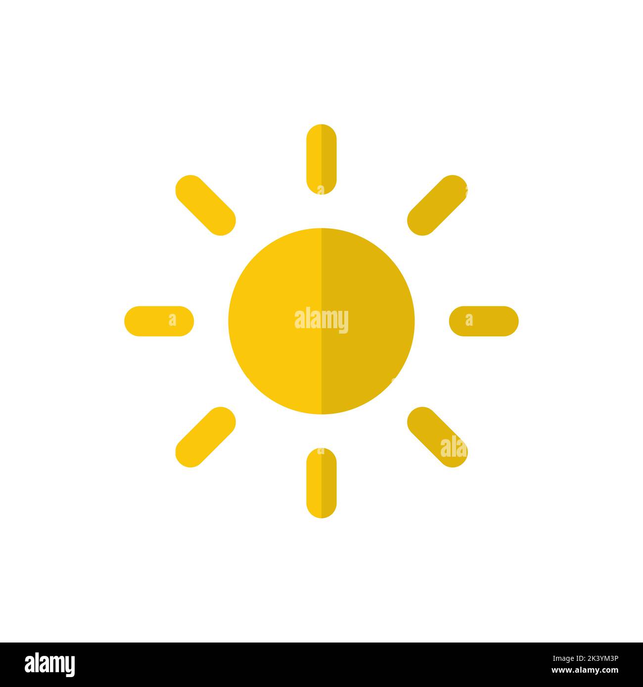 Half of a yellow sun Stock Vector Images - Alamy