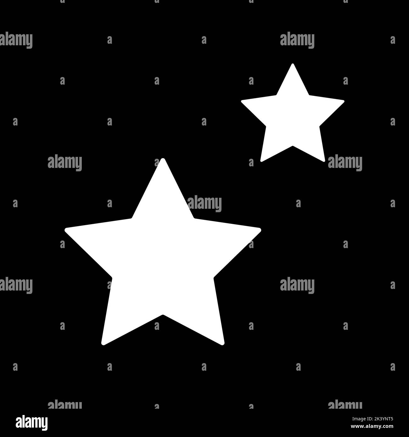 Vector flat icon white stars on a black background Stock Vector Image