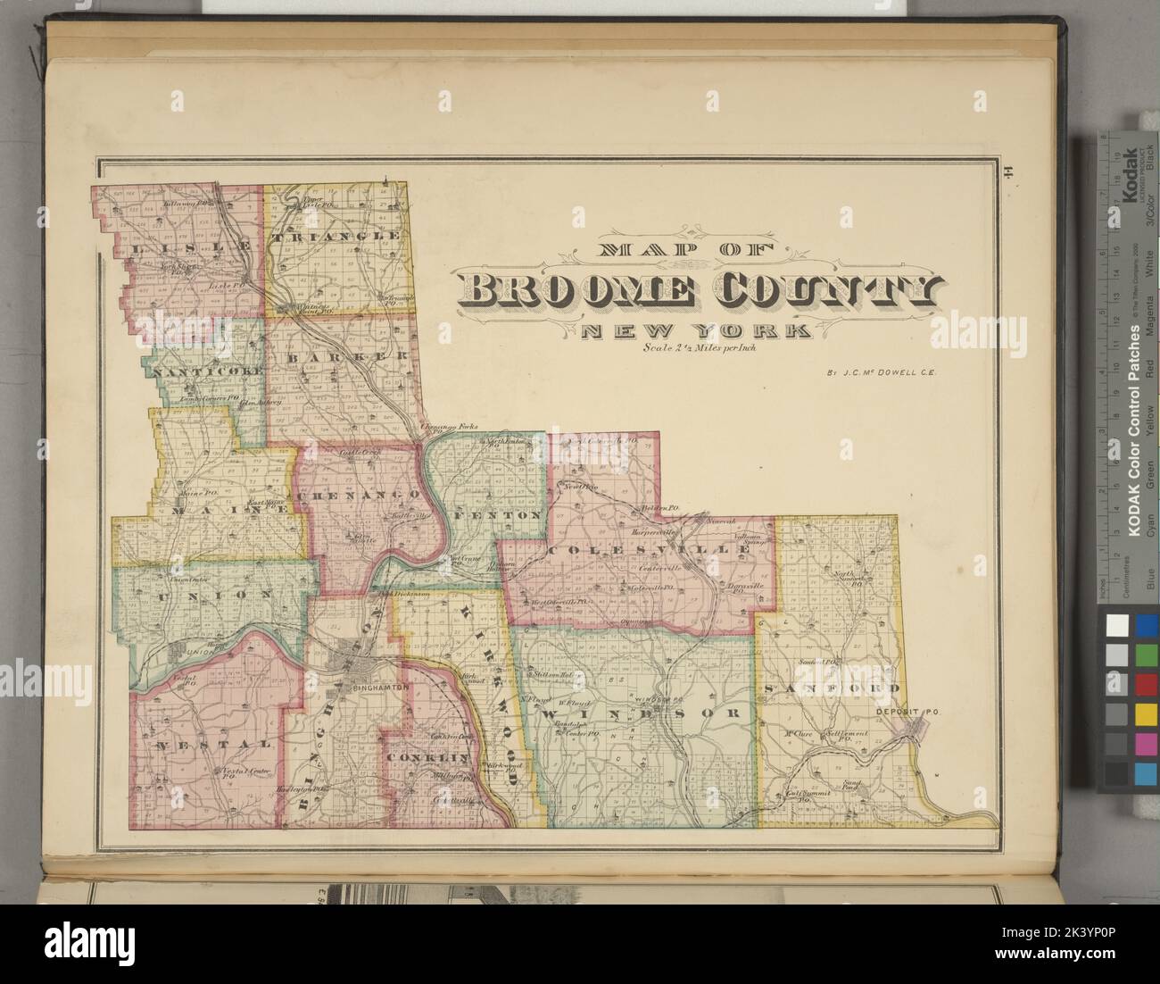 Map of Broome County, New York Cartographic. Atlases, Maps. 1876. Lionel Pincus and Princess