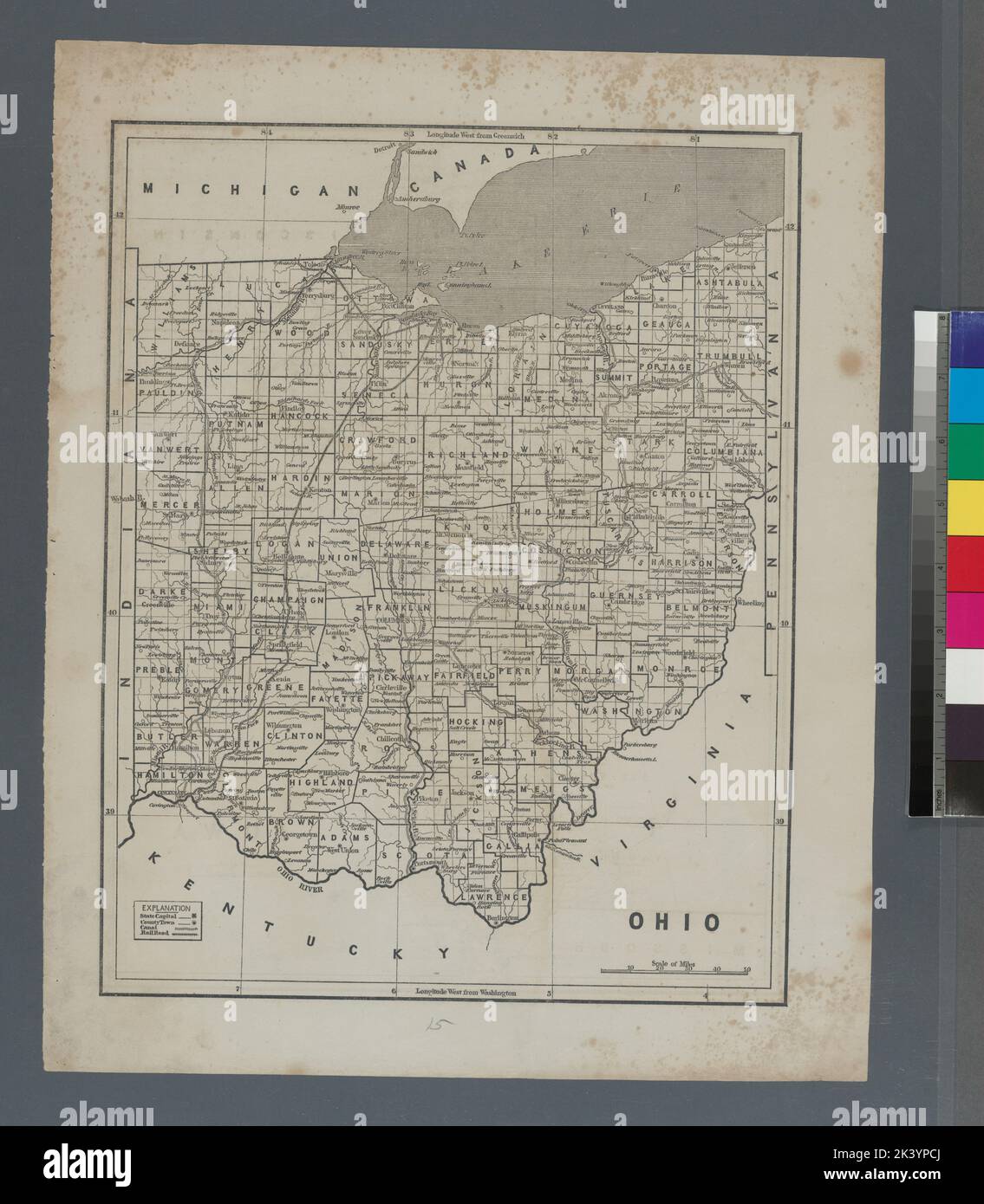 Ohio Morse Sidney E Sidney - Ohio Morse Sidney E Sidney Edwards 1794 1871 Cartographic Maps 1842 1845 Lionel Pincus And Princess Firyal Map Division United States Ohio 2K3YPCJ 