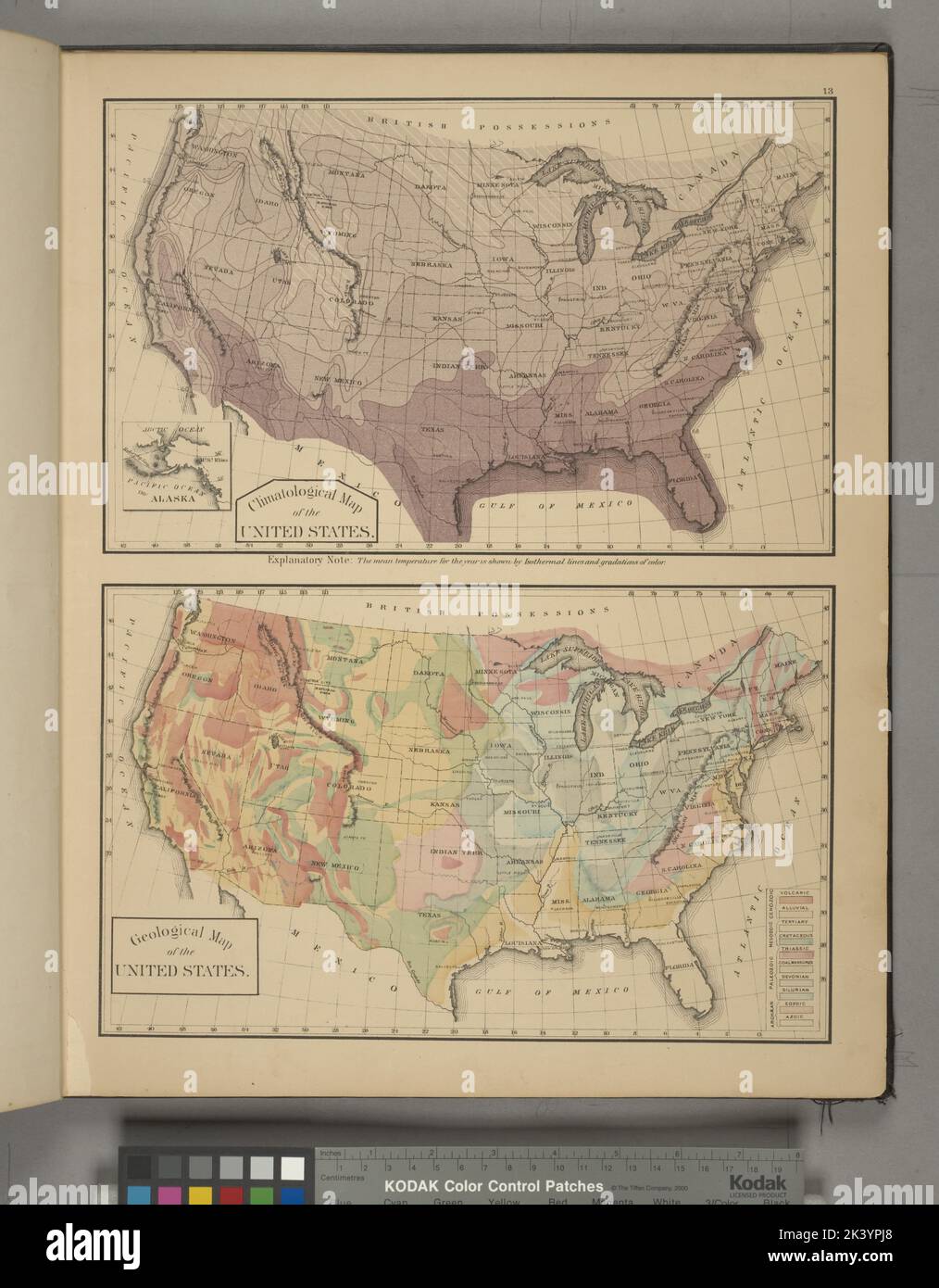 Climatological Map of the United States; Geological Map of the United 