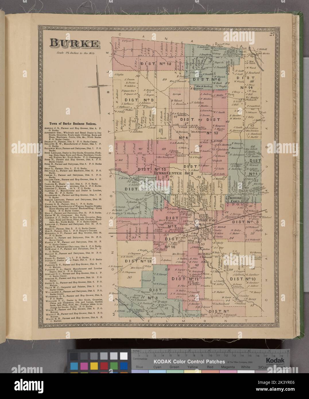 Burke Township; Town of Burke Business Notices. Cartographic. Atlases