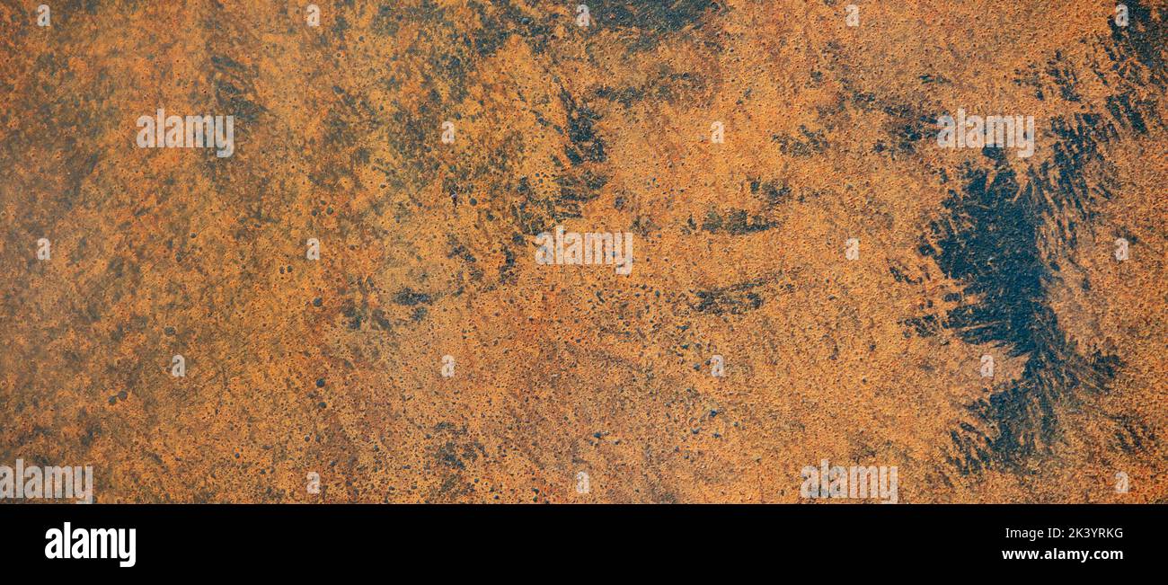 Rust on metal surface, aged metal plate background.. Stock Photo