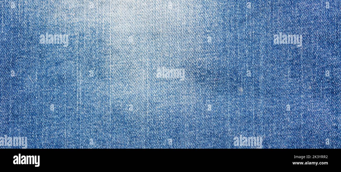 Blue jeans fabric, high resolution denim texture Stock Photo