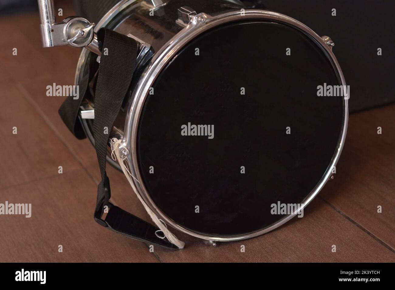 Black drum on the floor Stock Photo Alamy