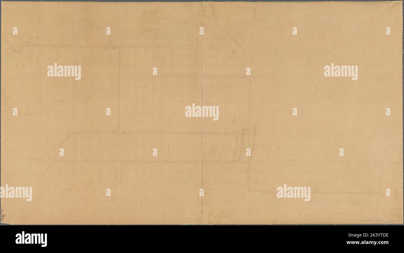 Plan of drainage showing location sizes, and grades of sewers in sewerage district No. 43. 1903