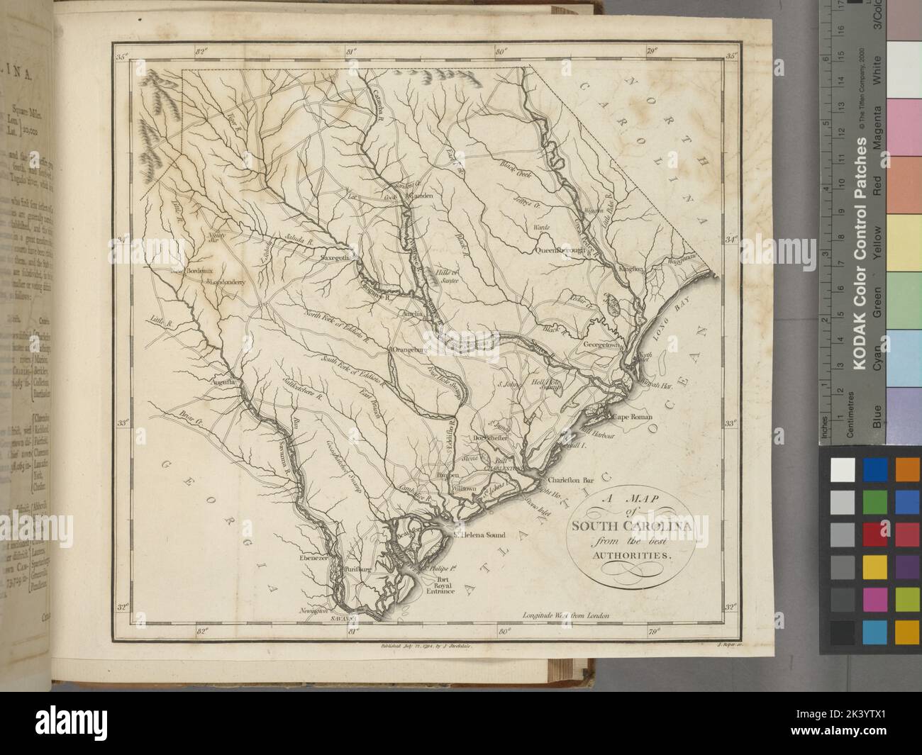 A map of South Carolina from the - A Map Of South Carolina From The Best Authorities Morse Jedidiah 1761 1826 Cartographic Maps Atlases 1794 Lionel Pincus And Princess Firyal Map Division United States Geography United States 2K3YTX1 