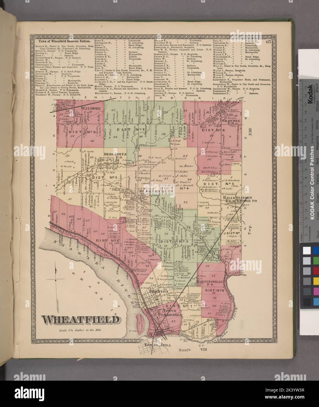 Wheatfield Town Street Map