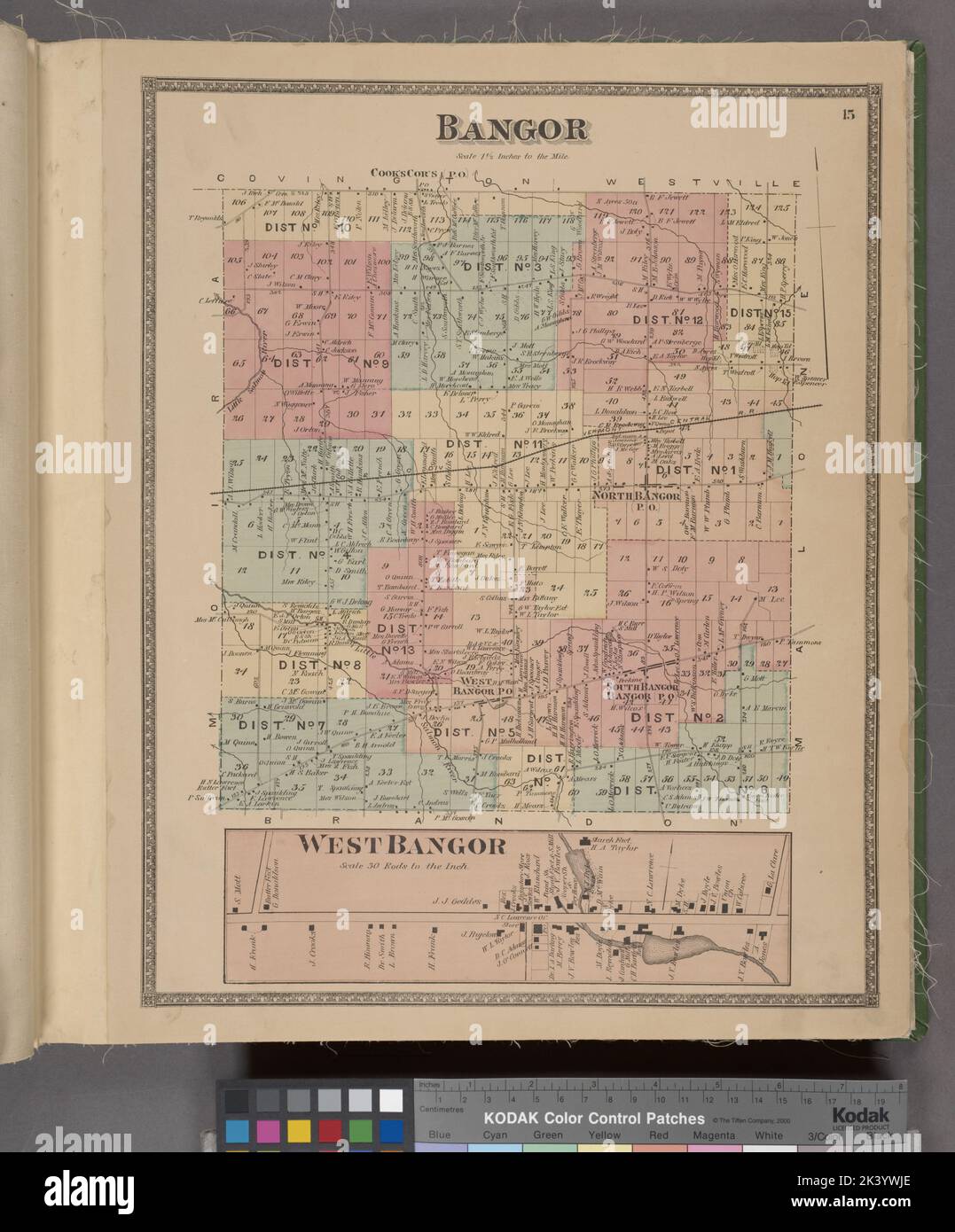 Bangor Township; West Bangor Village Cartographic. Atlases, Maps. 1876