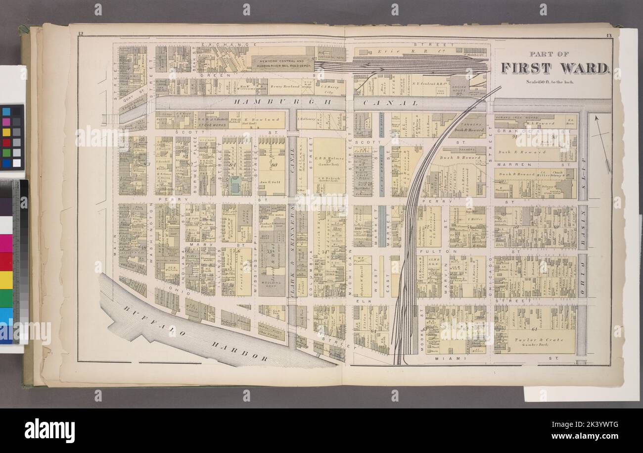 Part of First Ward. Cartographic. Maps. 1872. Lionel Pincus and