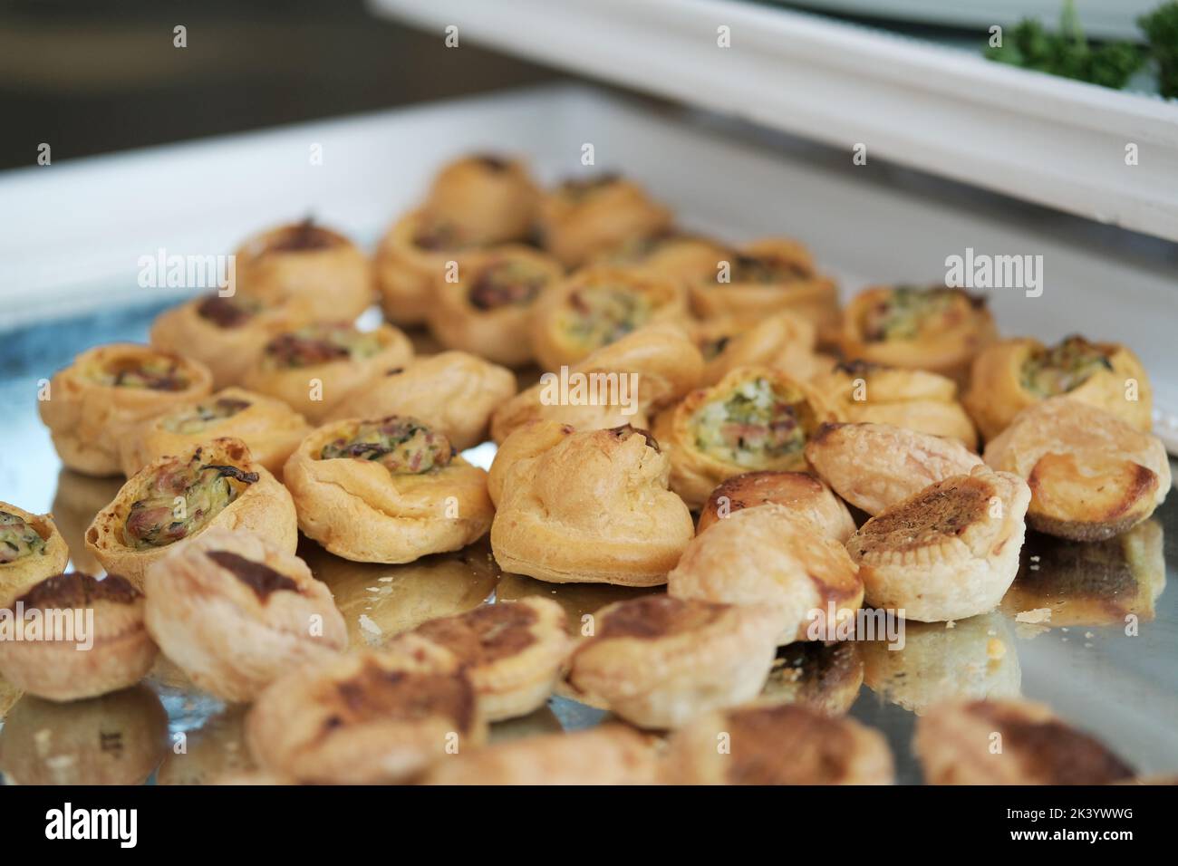 Salted cookies with mushrooms. Stock Photo