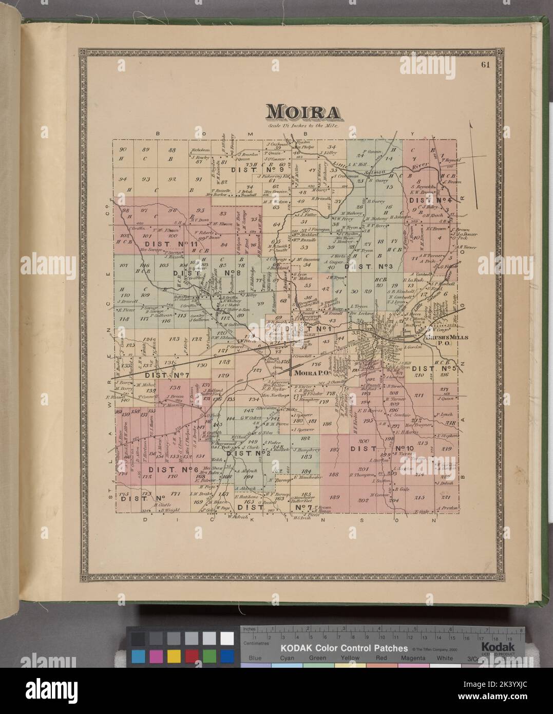 Moira Township Cartographic Atlases Maps 1876 Lionel Pincus And