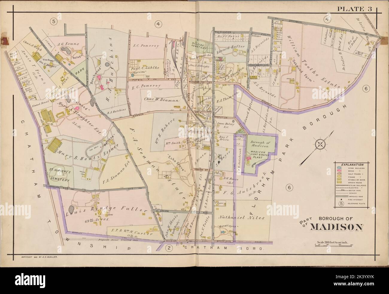 Morris County, Double Page Plate No. 3 Map bounded by Greenwood Ave