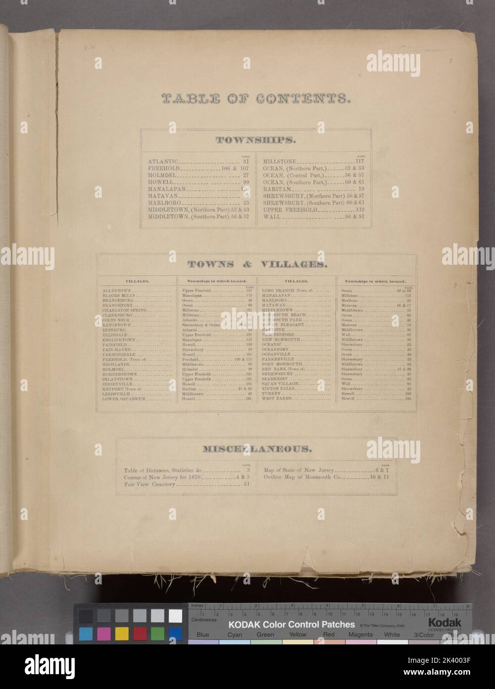 Monmouth county new jersey map hires stock photography and images Alamy