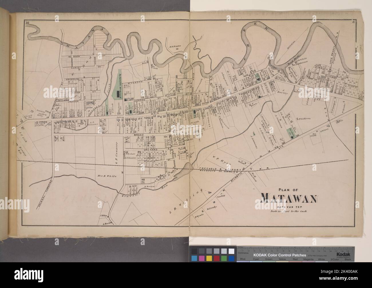 Plan of Matawan Village Cartographic. Atlases, Maps. 1873. Lionel