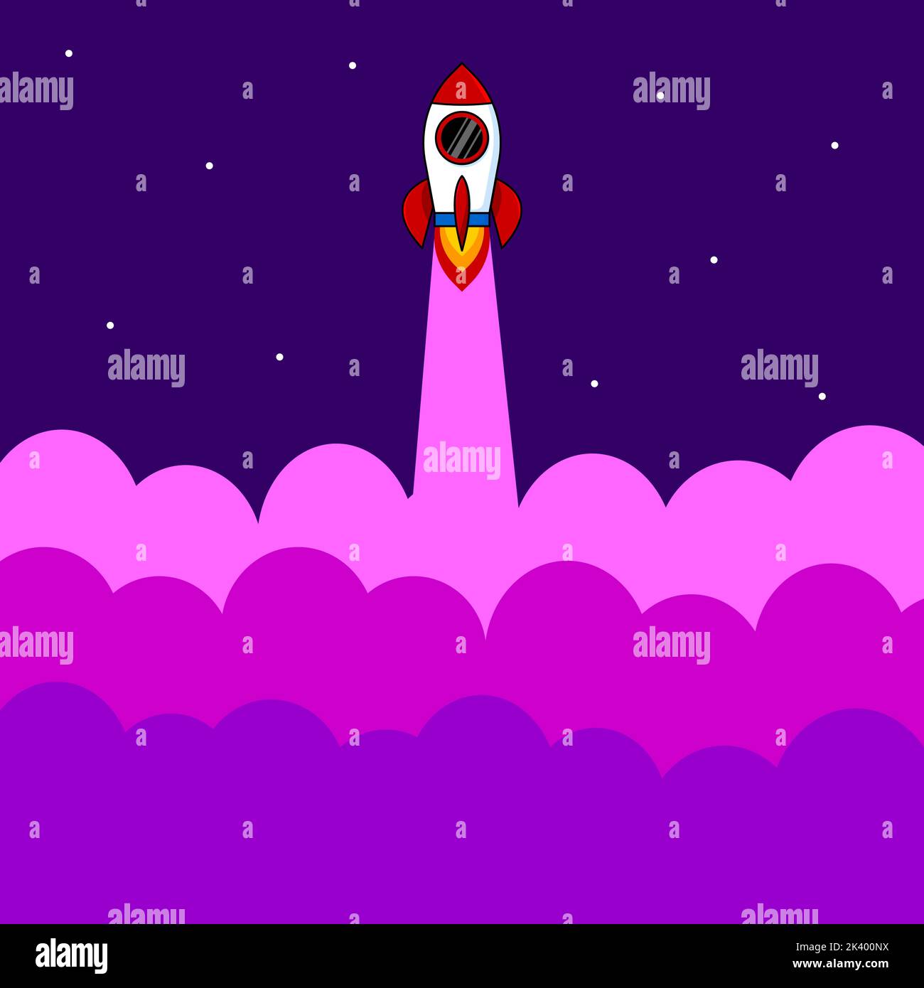 Cartoon Image Of A Rocket Taking Off Vector Illustration Stock Vector cartoon-image-of-a-rocket-taking-off-vector-illustration-stock-vector