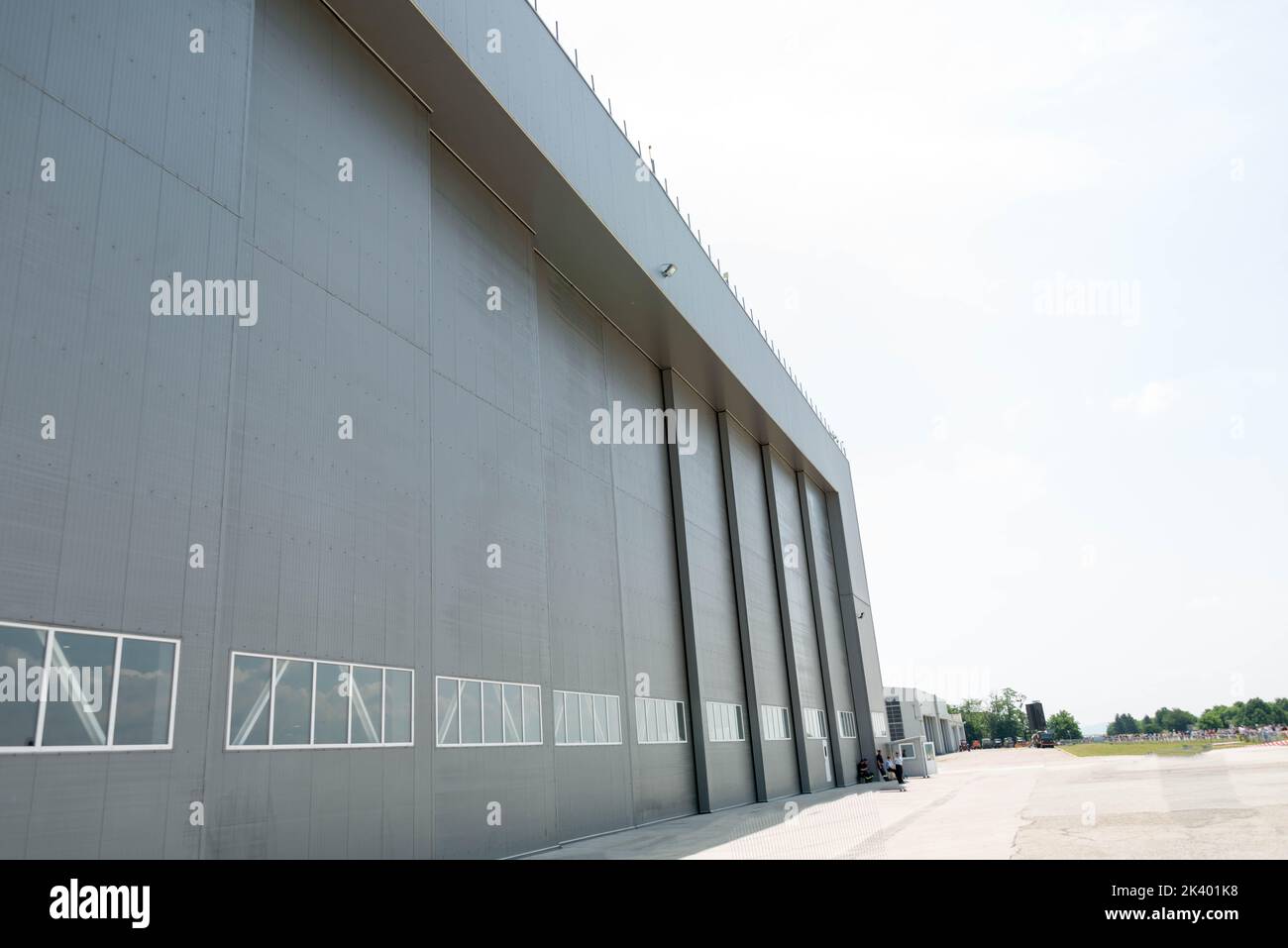 Close-angle blue building view Stock Photo