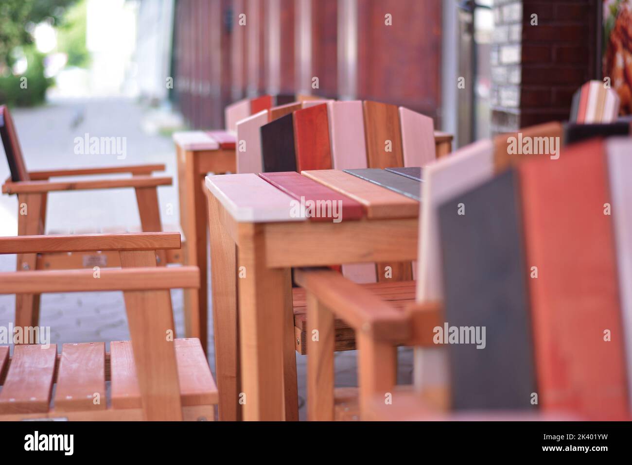 Stacked patio furniture hi-res stock photography and images - Alamy
