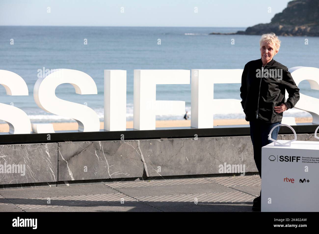 San Sebastian, Basque Country, Spain; 18.09.2022.- San Sebastian International Film Festival in its 70th edition. DONOSTIA AWARD to JULIETTE BINOCHE and director Claire Denis (picture) at a photocall prior to the delivery of her award. Photo: Juan Carlos Rojas Stock Photo