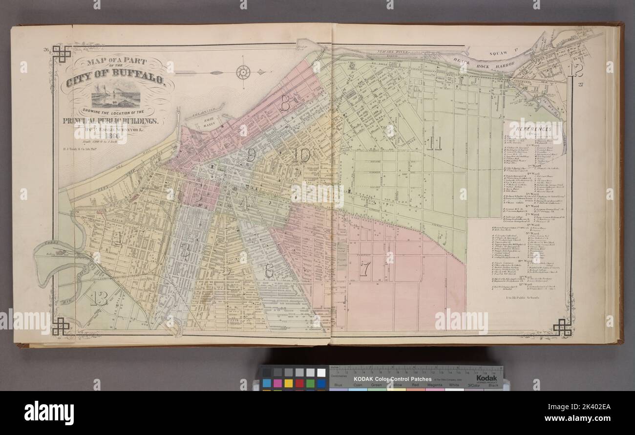 Map of a Part of the City of Buffalo. Showing the Location of the ...
