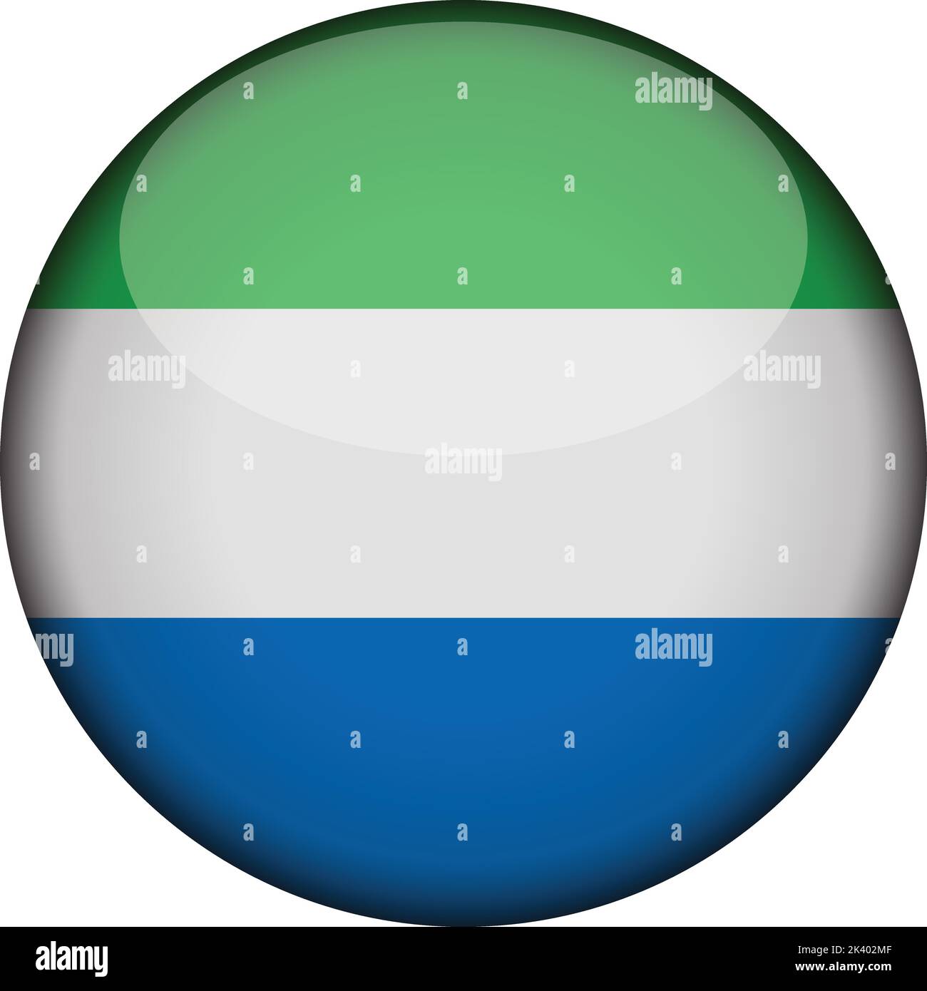 sierra leone Flag in glossy round button of icon. sierra leone emblem ...