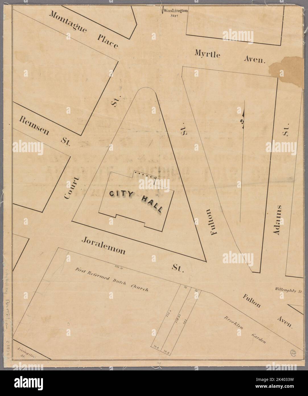 Brooklyn City Hall Cartographic. Maps, Cadastral maps. 1870. Lionel Pincus and Princess Firyal