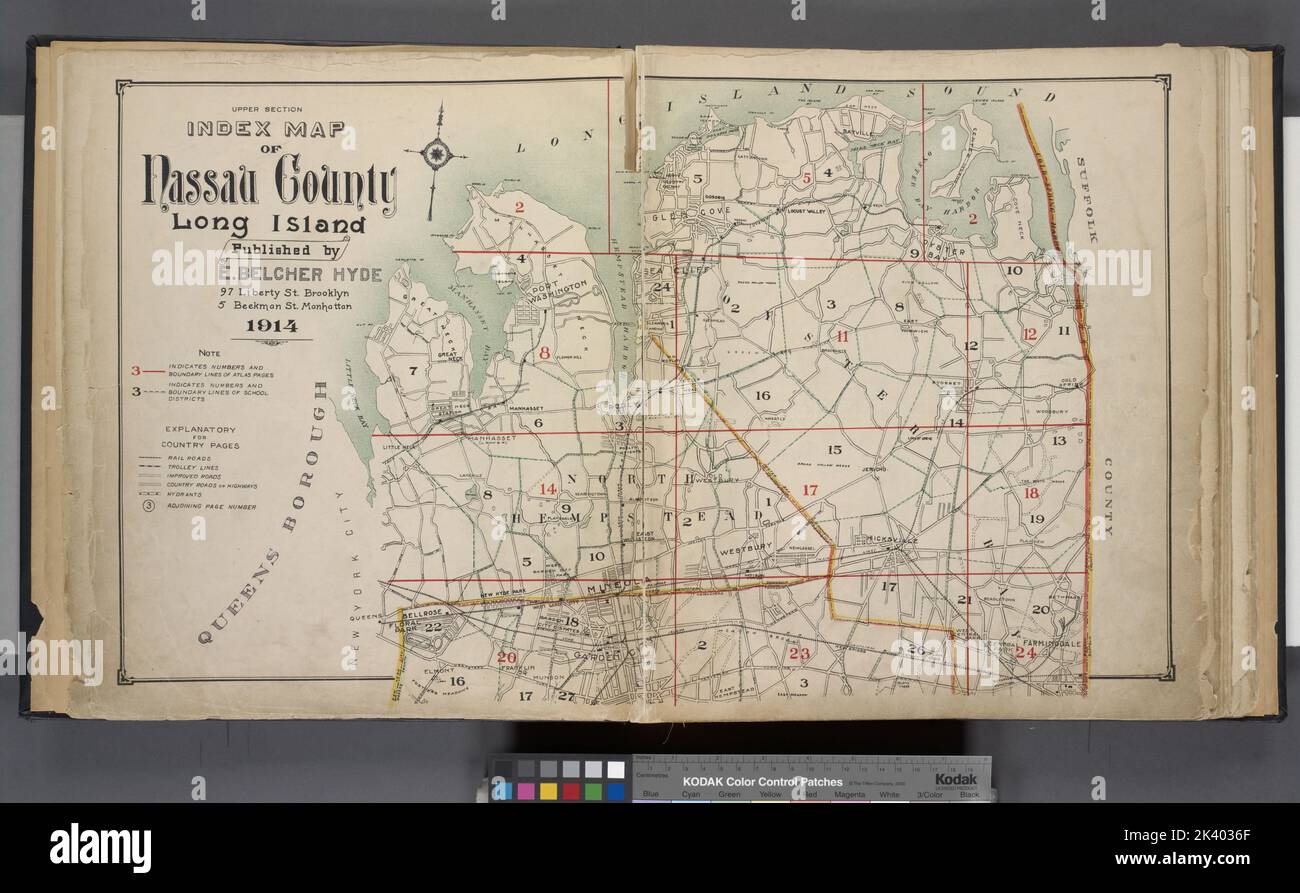 Upper section Index Map of Nassau County Long Island Published by E. Belcher Hype. 97 Liberty St