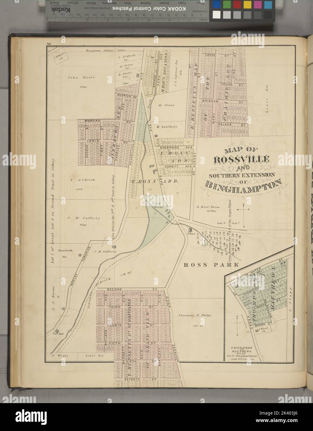 Map of Rossville and Southern Extention of Binghampton sic Cartographic