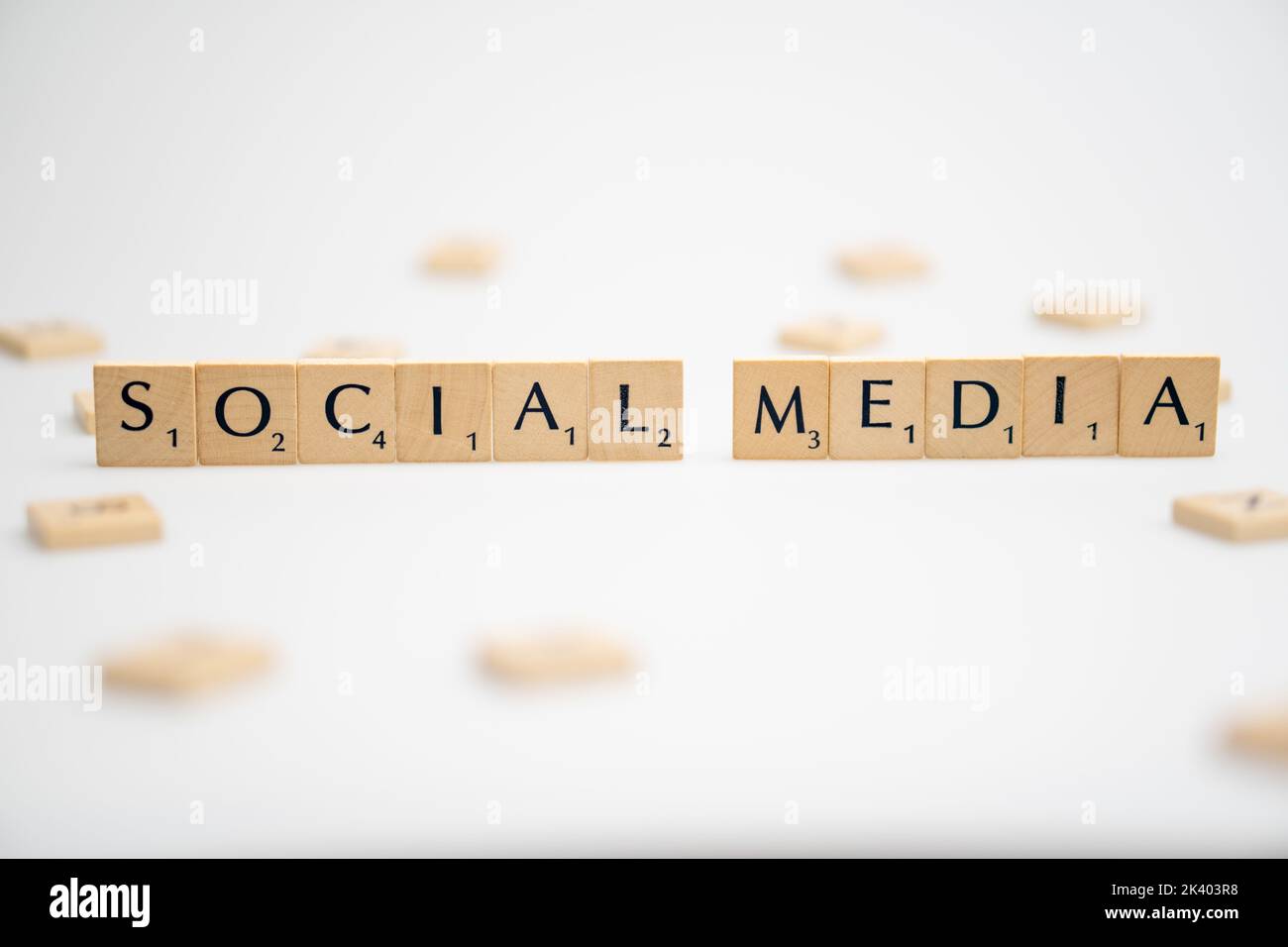 SOCIAL MEDIA word written on white background. SOCIAL MEDIA text on