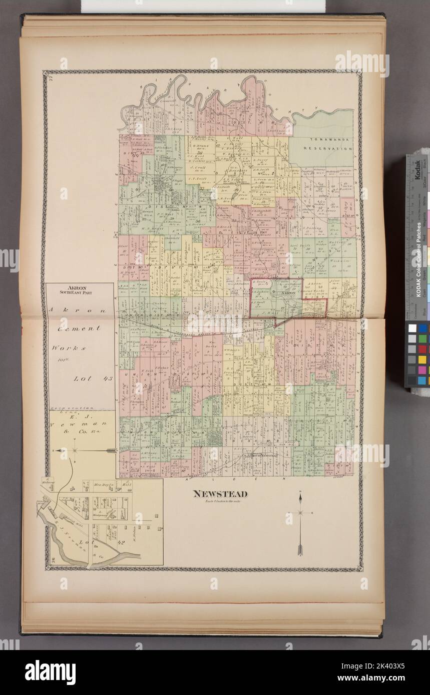 Akron Village; Newstead Township Cartographic. Atlases, Maps. 1880