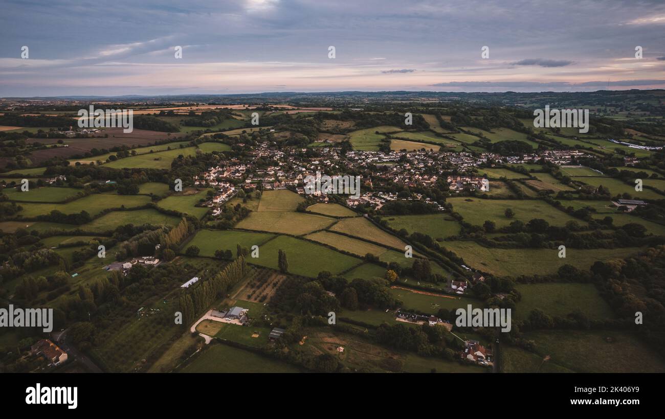 Aerial view of green landscape Stock Photo - Alamy