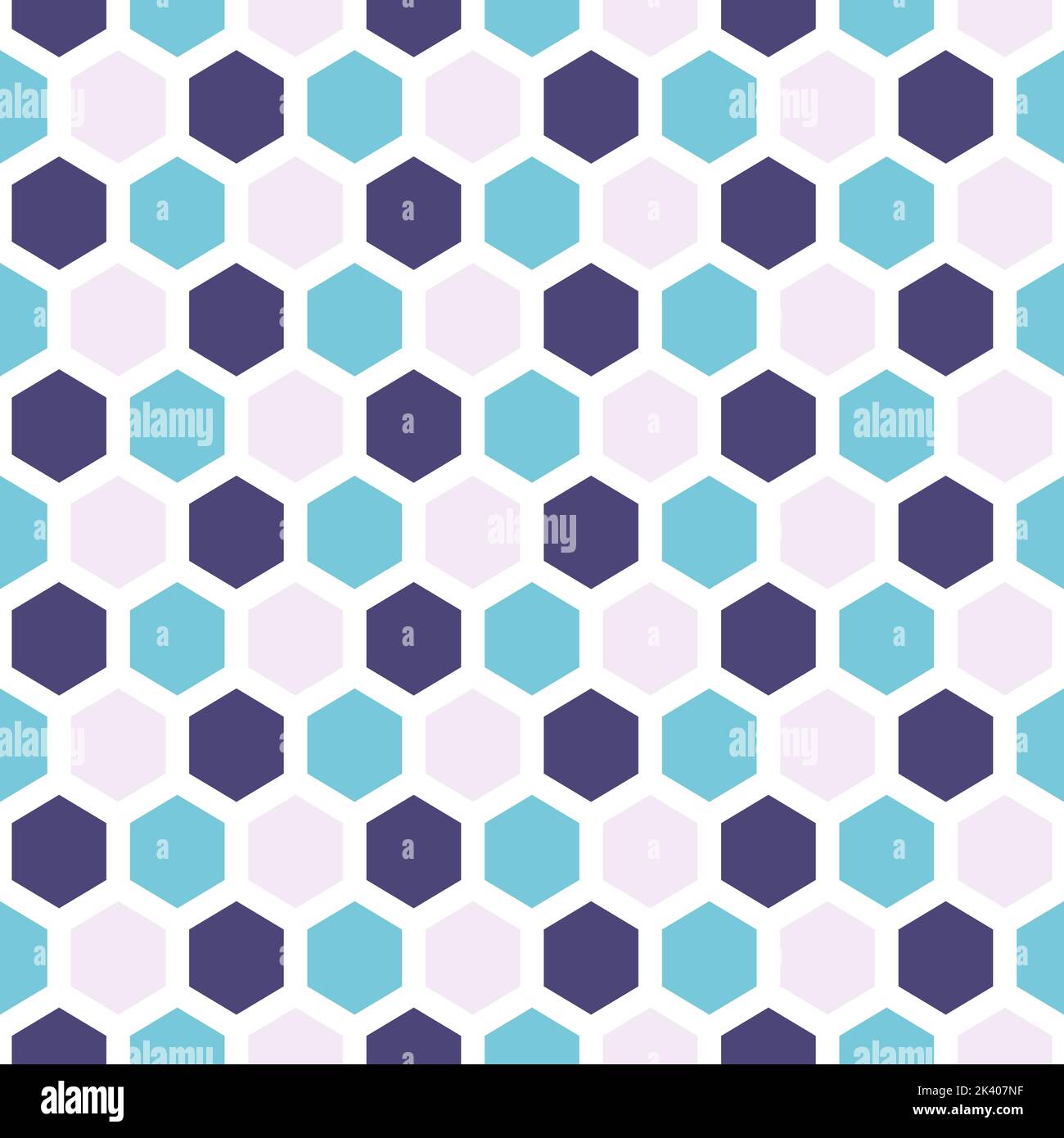 Abstract geometric seamless pattern with hexagons  Stock Vector