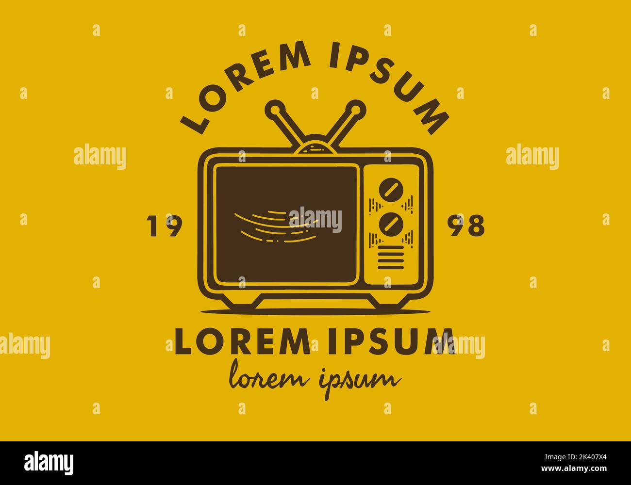 Vintage retro art design of a old television Stock Vector Image & Art ...