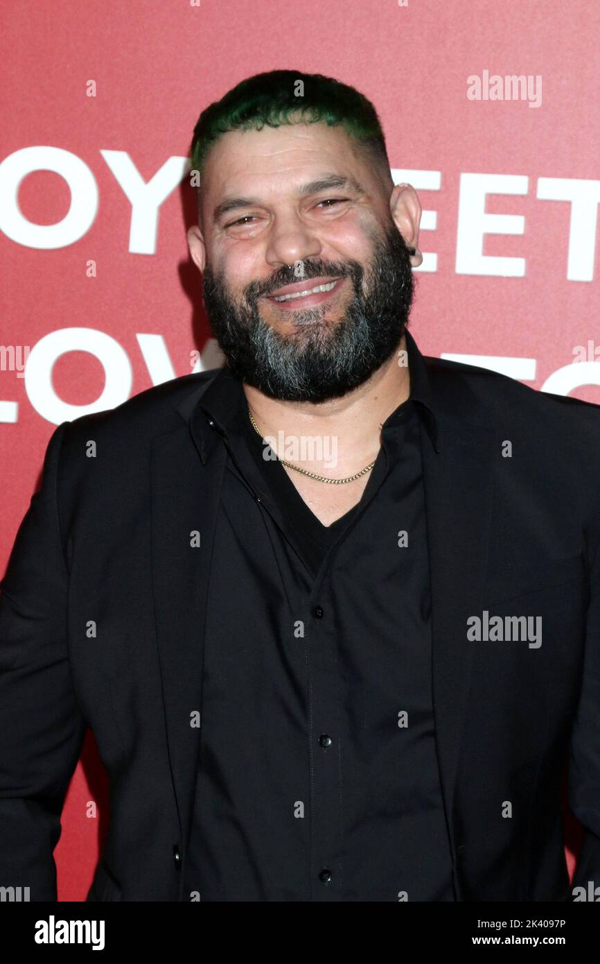 September 28, 2022, Los Angeles, CA, USA: LOS ANGELES - SEP 28:  Guillermo DiÌaz at the Bros Premiere at Regal LA Live on September 28, 2022 in Los Angeles, CA (Credit Image: © Kay Blake/ZUMA Press Wire) Stock Photo