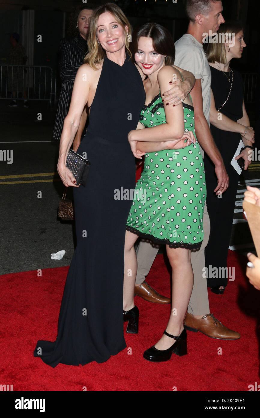 September 28, 2022, Los Angeles, CA, USA: LOS ANGELES - SEP 28:  Leslie Mann, Iris Apatow at the Bros Premiere at Regal LA Live on September 28, 2022 in Los Angeles, CA (Credit Image: © Kay Blake/ZUMA Press Wire) Stock Photo