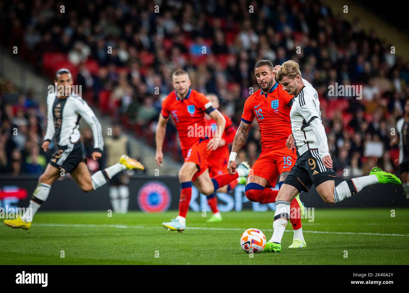 London, 26.09.2022 Timo Werner (Deutschland), Kyle Walker (England