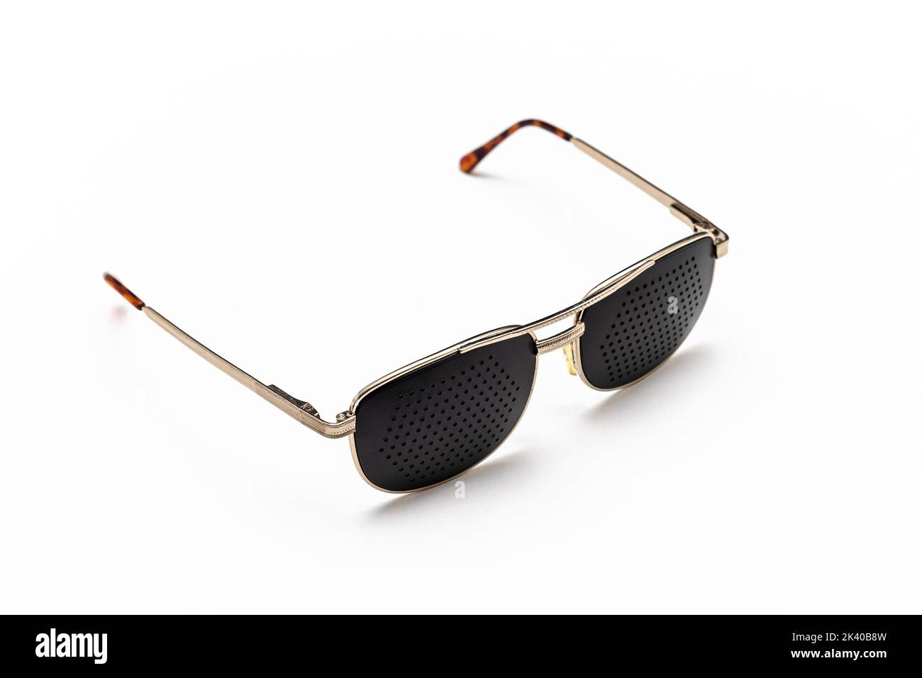 glasses to improve vision on a white background. treatment and prevention of eye diseases Stock