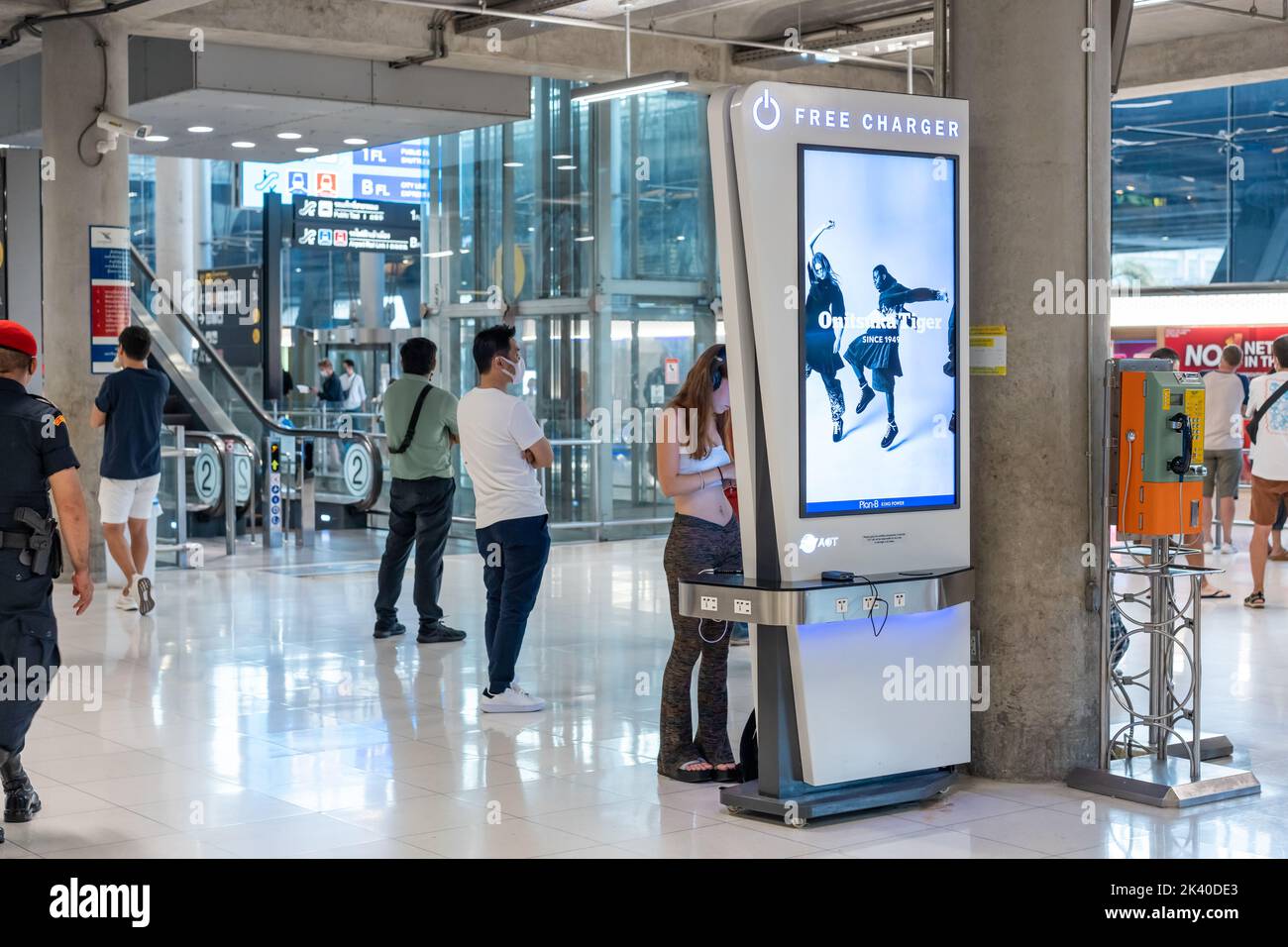 Samut prakan, Thailand – 24 July 2022, The environment of Travel festival, Passengers all over the Suvarnabhumi airport at afternoon time. Stock Photo