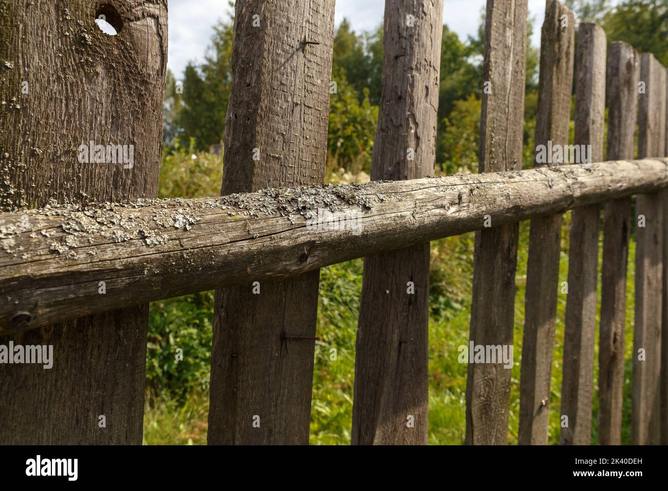 Natural wood fence from hi-res stock photography and images - Alamy