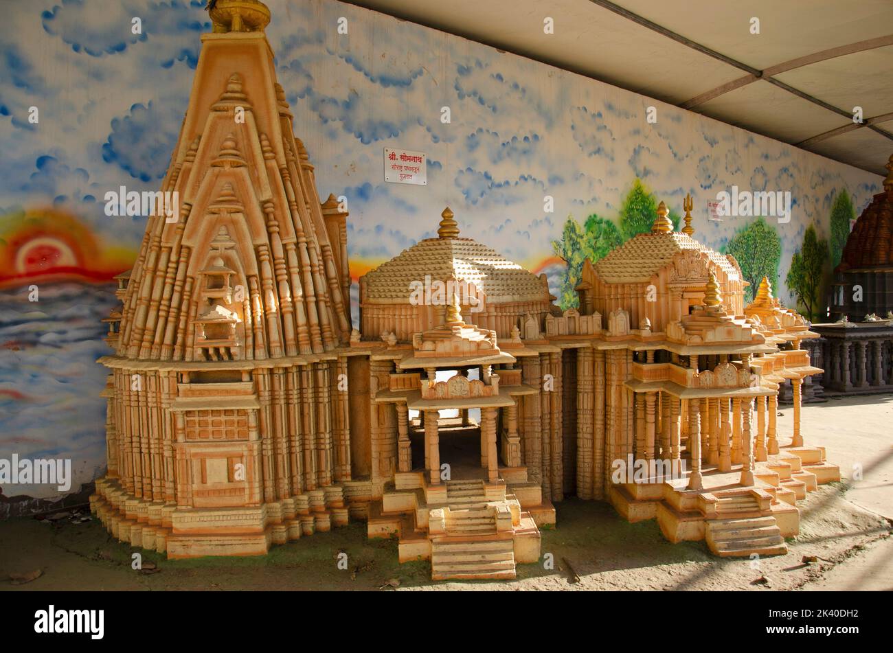 Replica of Somnath Jyotirlinga in Gir, Gujarat One of the 12 Jyotirlingas in Someshwar Wadi Temple, Baner, Pune, Maharashtra, India Stock Photo