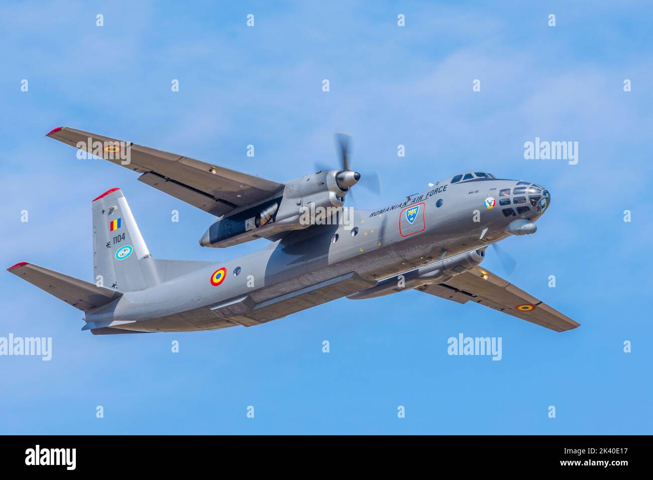 Antonov An-30 Romanian Air Force Stock Photo