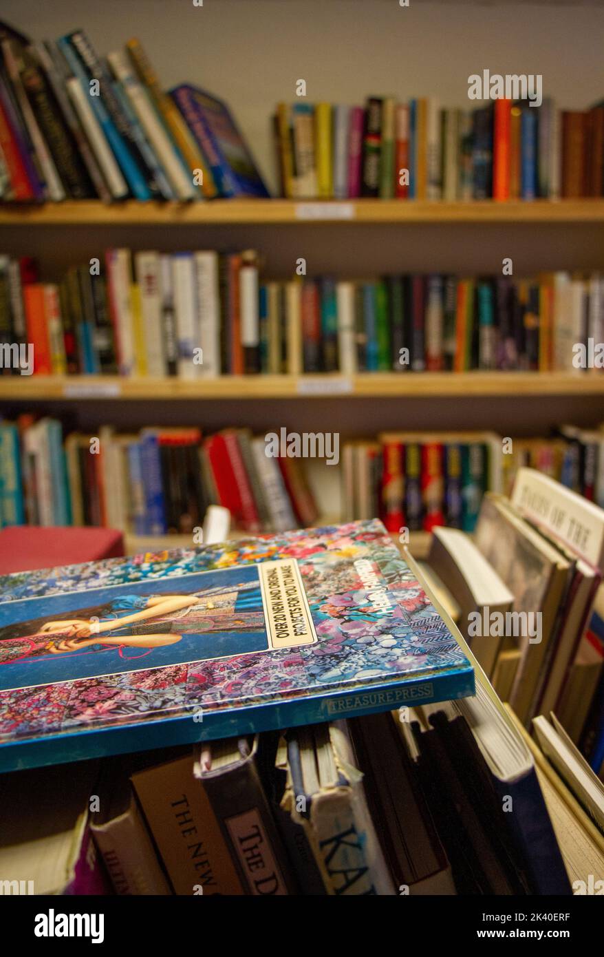 A traditionally crowded secondhand bookshop Stock Photo