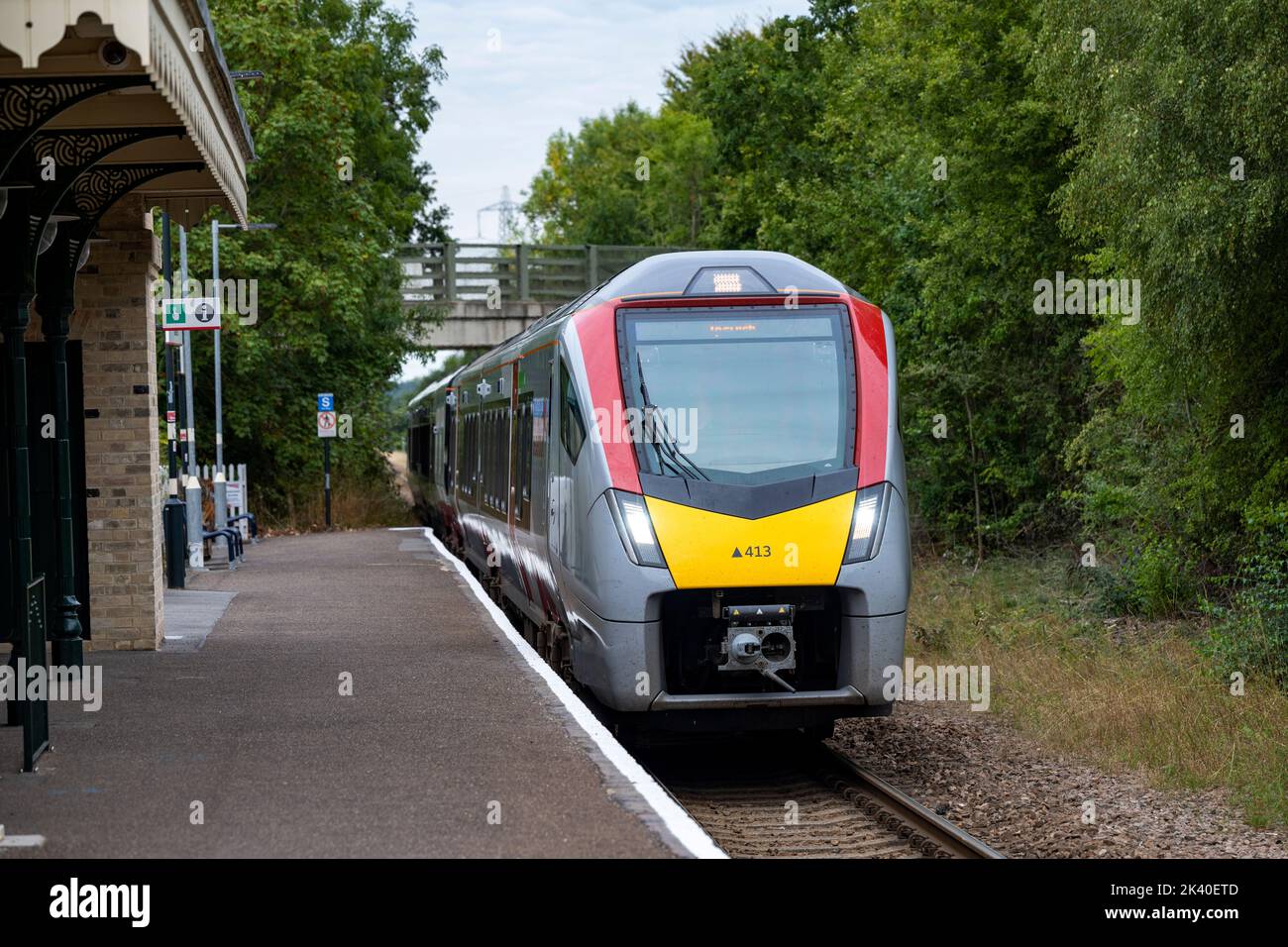 Wickham Market (Campsea Ashe) railway station Suffolk UK Stock Photo